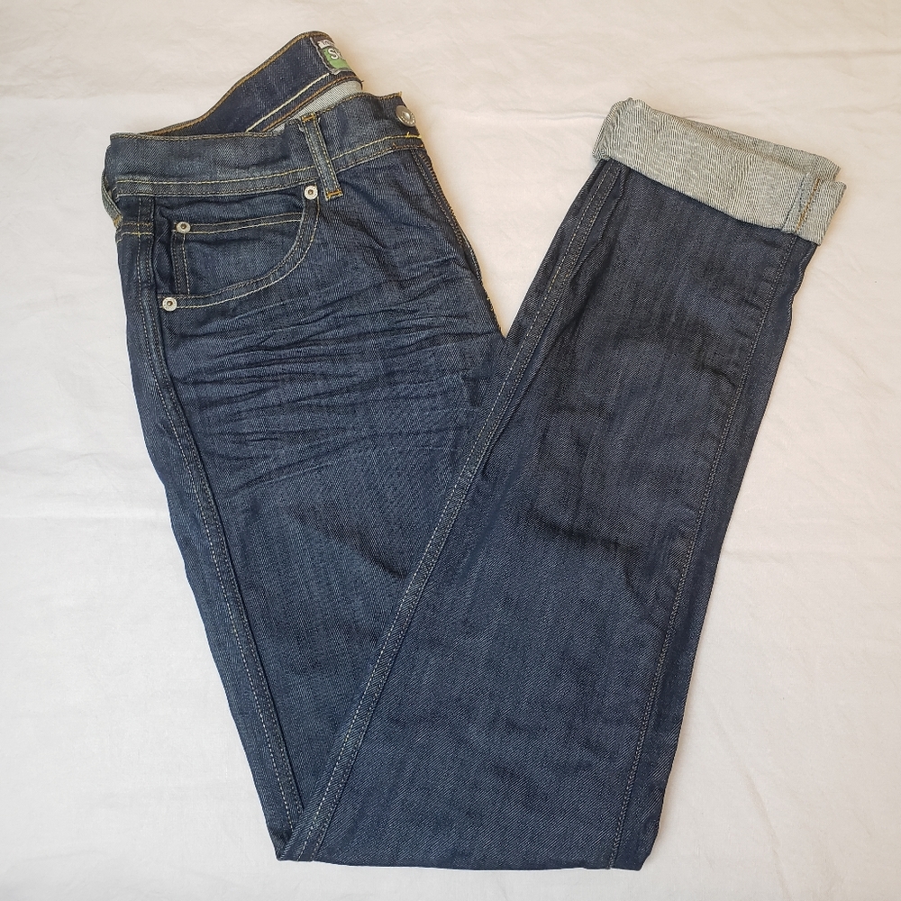 TOPMAN Trigger Skinny Moto Men's Rolled Cuff Jeans